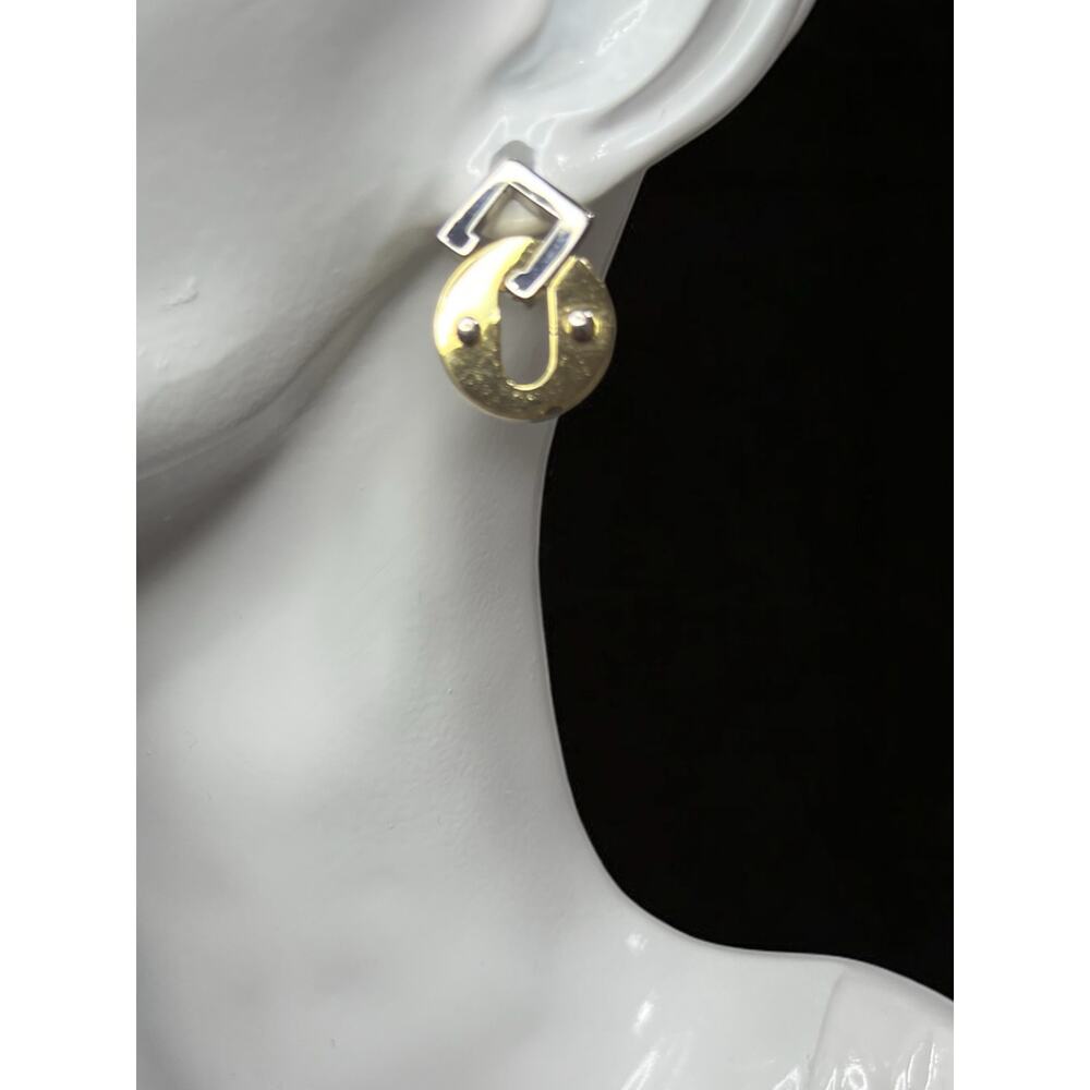 Coach 90288 Mixed Metal Geometric Drop Earrings - Picture 3 of 9